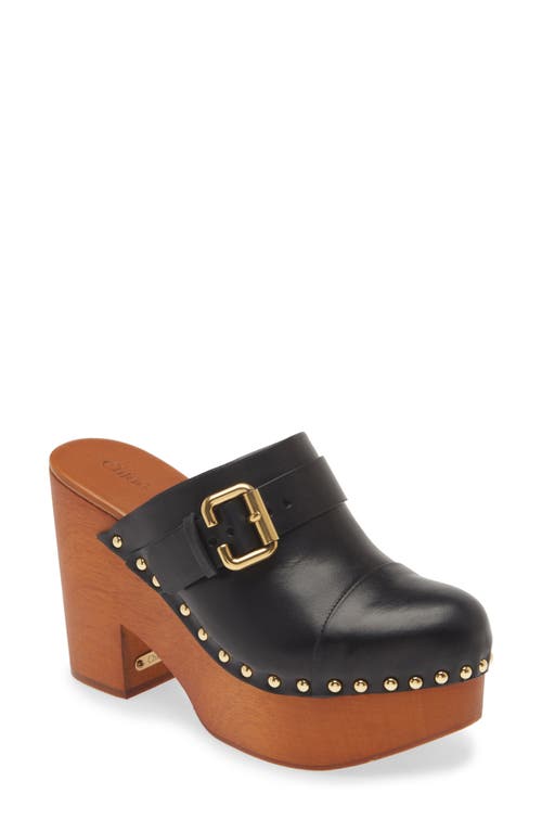 Shop Chloé Jeanette Platform Clog In Black