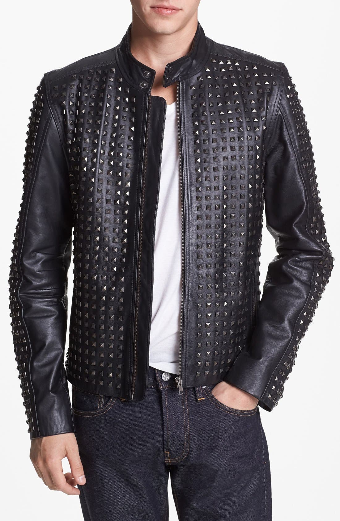 La Marque Studded Leather Jacket Nordstrom