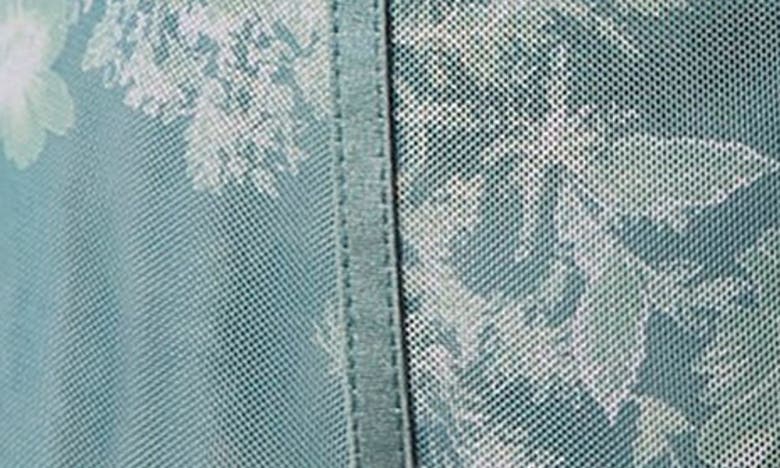 Free People Printed Night Rhythm Bodysuit In Sage Combo