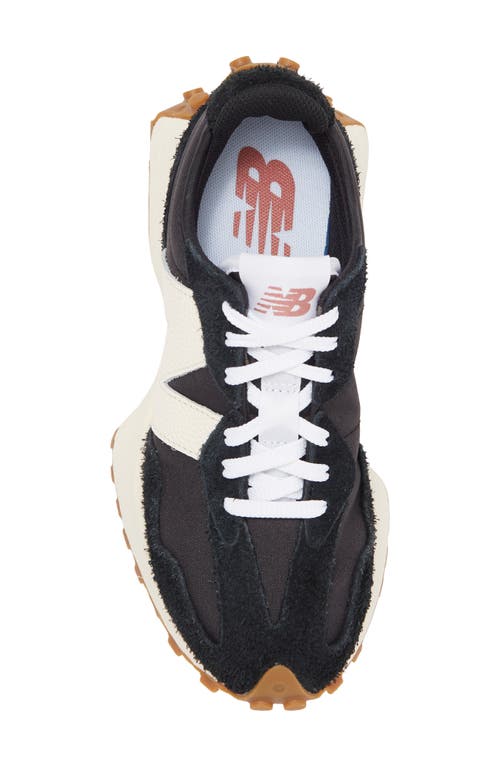New Balance 327 Sneaker In Black/natural
