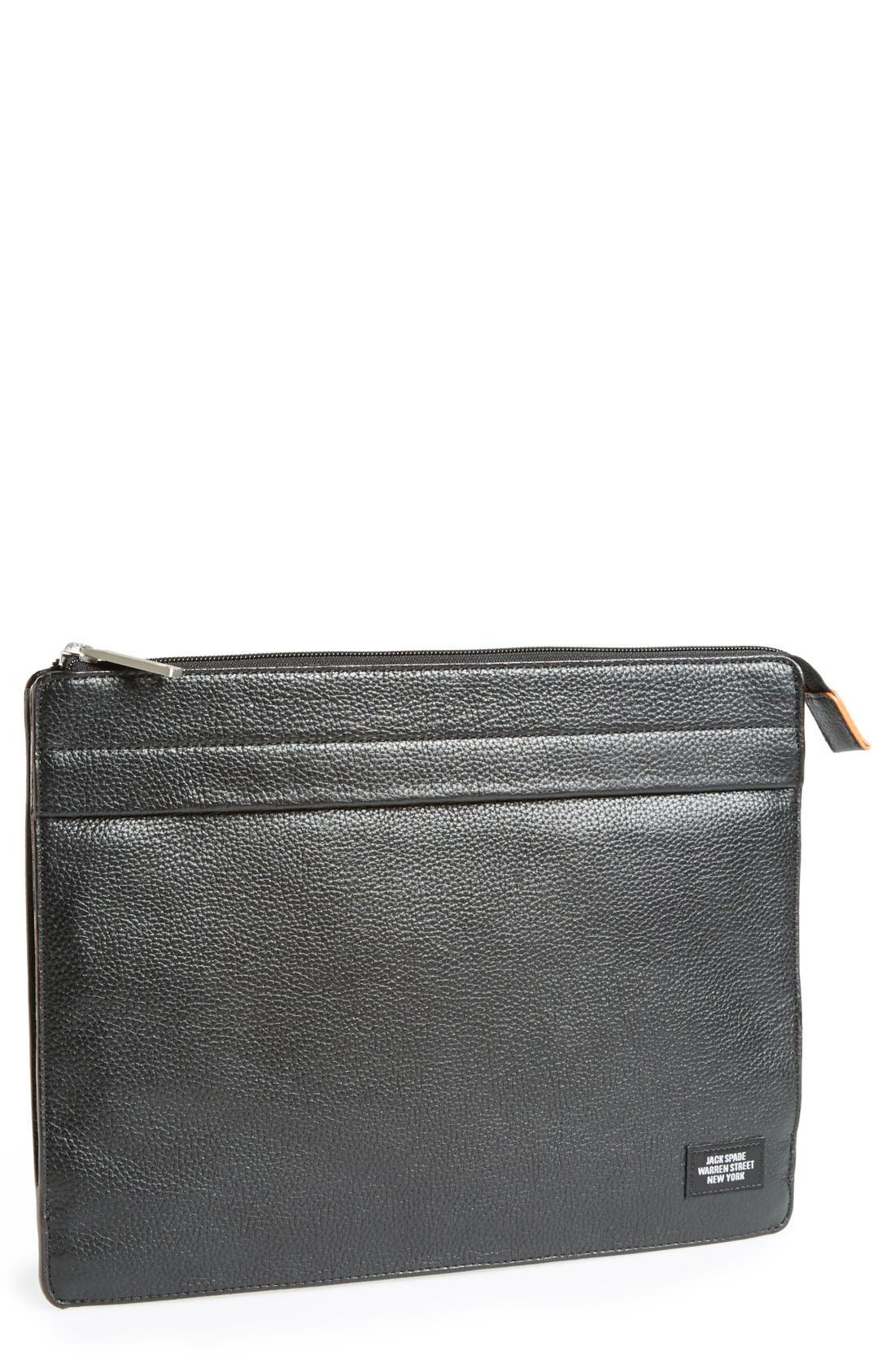 Jack Spade 'Mason' Leather Top Zip Portfolio Nordstrom