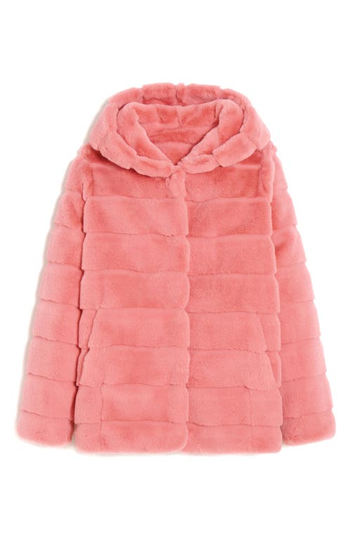 Shop Apparis Goldy Recycled Polyester Pluche™ Faux Fur Coat In Geranium