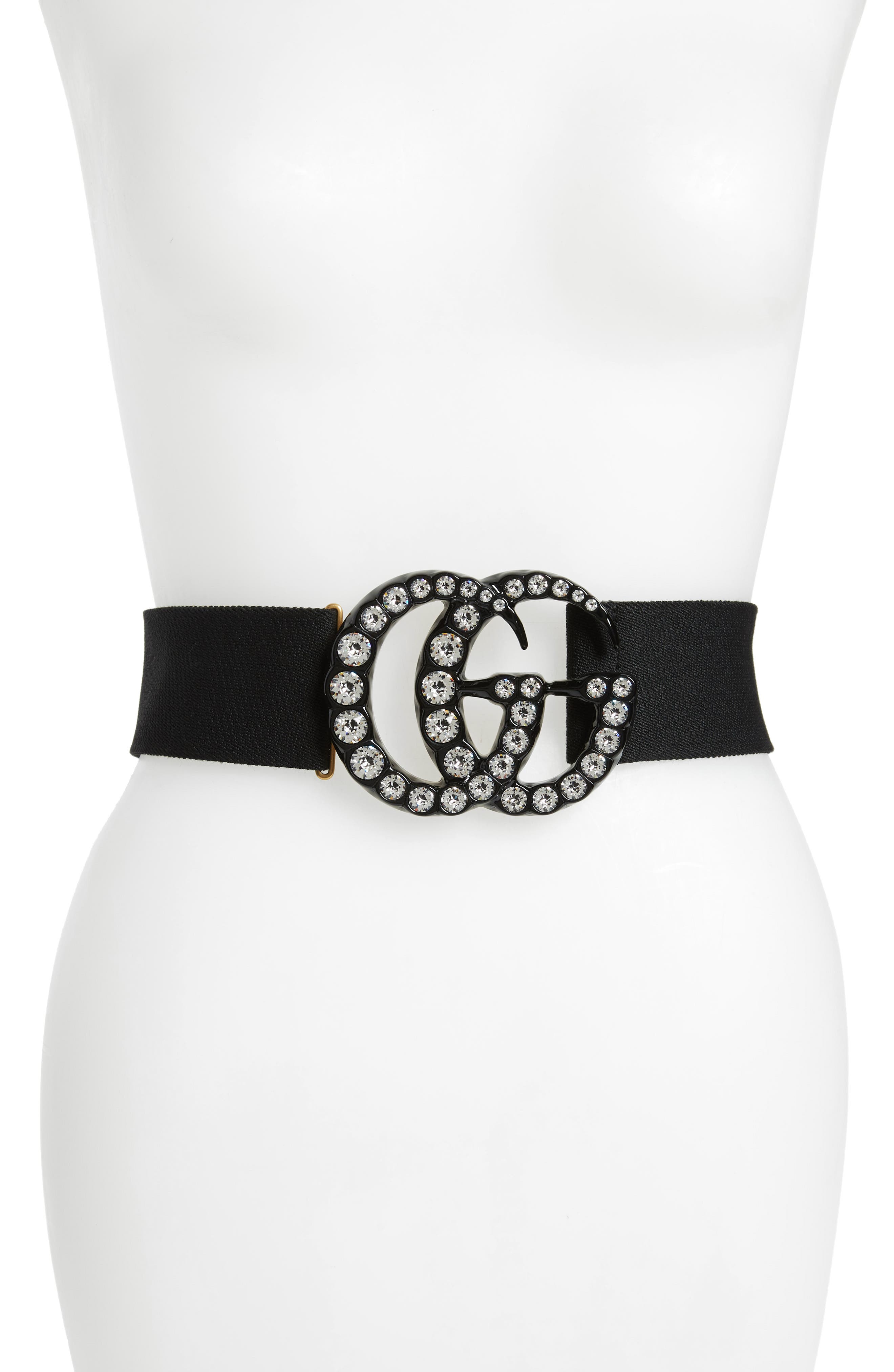 Gucci GG Marmont Crystal Buckle Stretch 