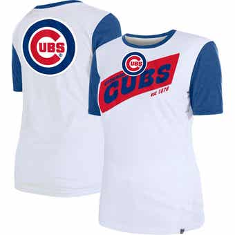STARTER Women's Starter Royal Chicago Cubs Cooperstown Collection Record  Setter Crop Top