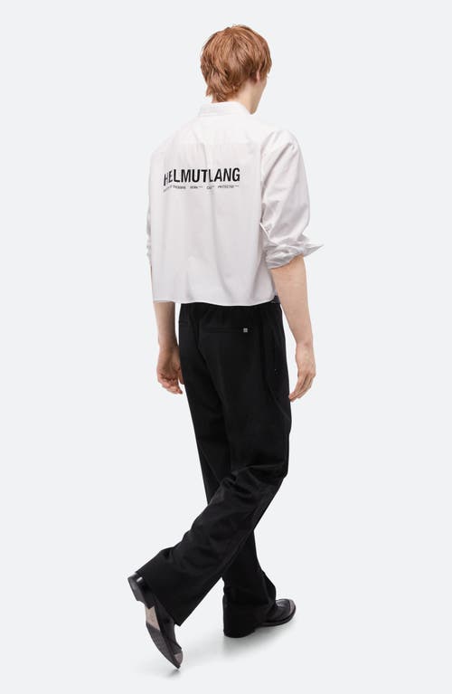 Shop Helmut Lang Relaxed Virgin Wool Trousers In Black