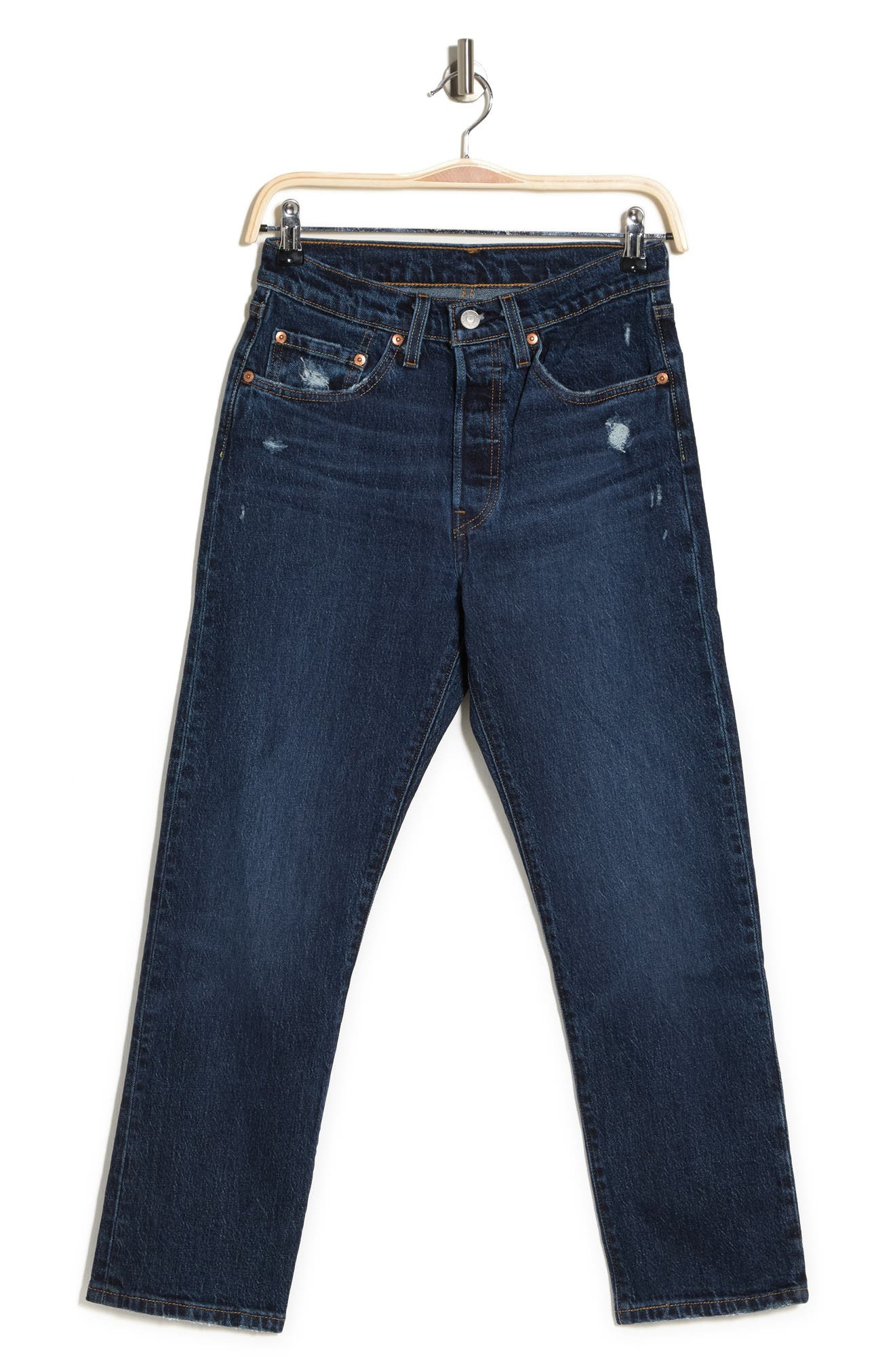 Levi's Levis 501 Distressed High Rise Crop Jeans In Salsa Authentic |  ModeSens