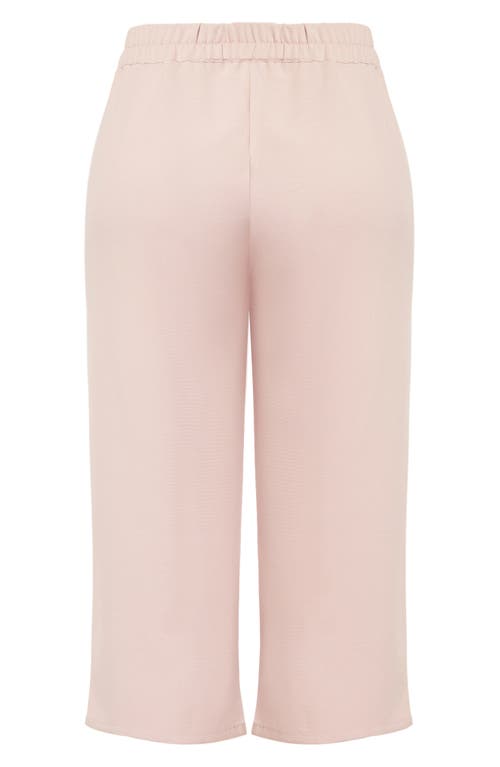 Shop City Chic Wide Crop Leg Pants In Rose Punchdnu