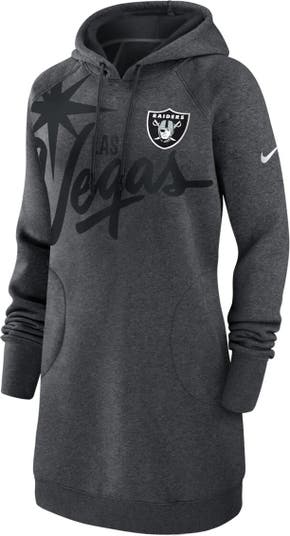 Nike Women s Nike Heather Charcoal Las Vegas Raiders Fleece Raglan