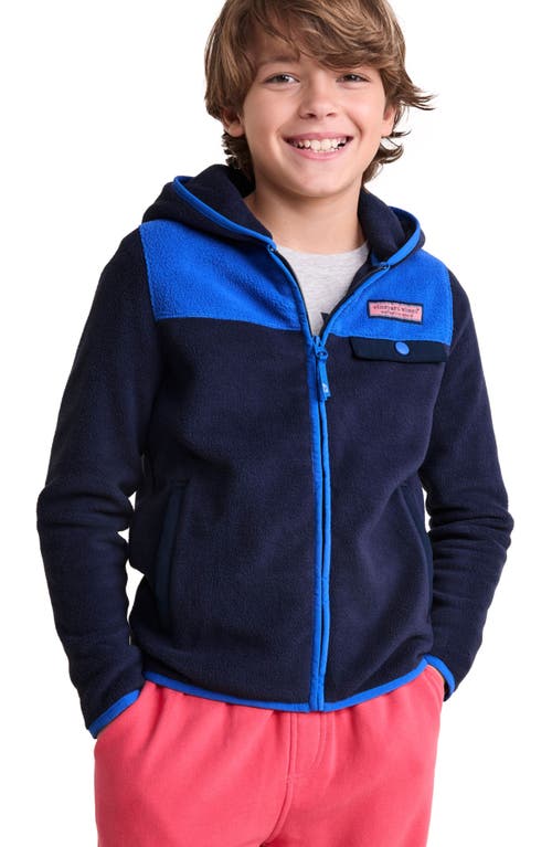 Shop Vineyard Vines Kids' Harbor Zip Hoodie In Nautical Navy