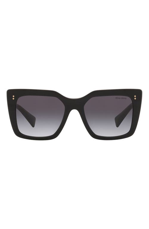 EAN 8056597539883 product image for Miu Miu 53mm Square Sunglasses in Black/Grey Gradient at Nordstrom | upcitemdb.com