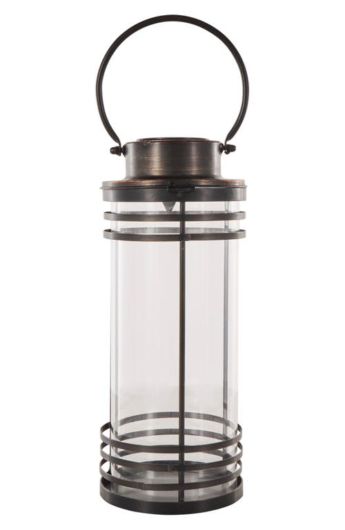 Ginger Birch Studio Black Metal Candle Lantern In Black