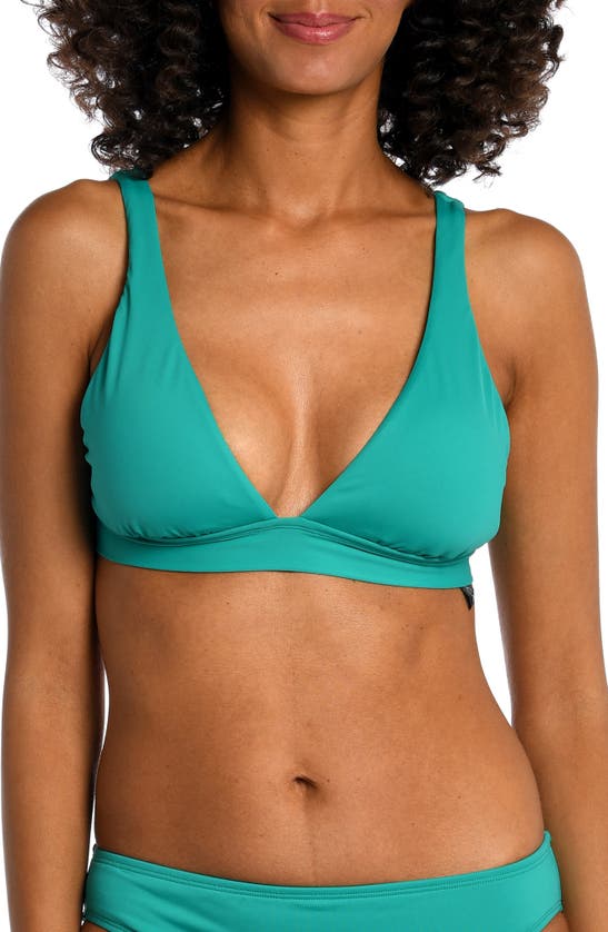 La Blanca Island Goddess Twist Underwire Bikini Top In Emerald