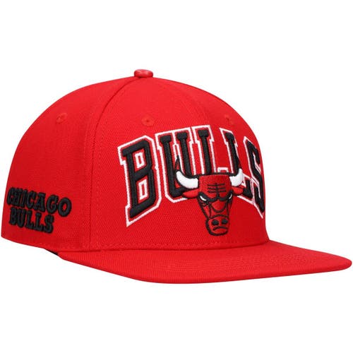 Men's Pro Standard Red Chicago Bulls Wordmark Logo Snapback Hat