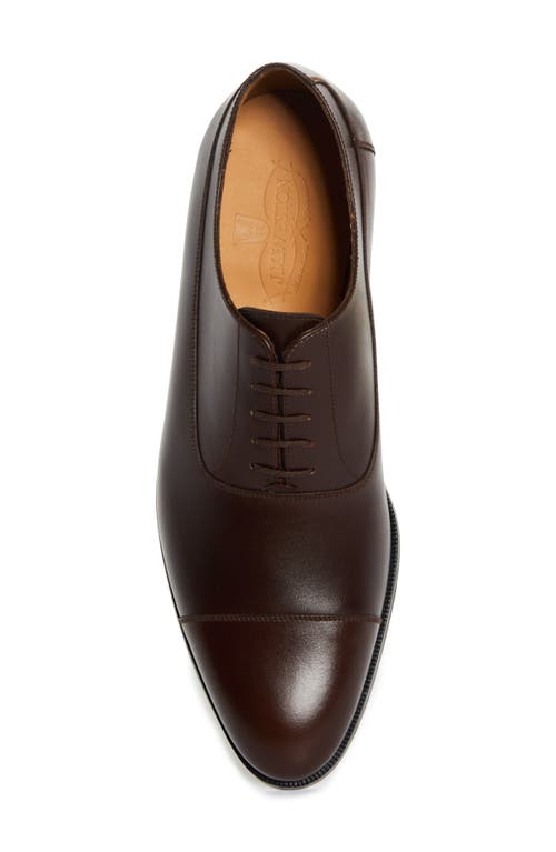 Jm Weston Animation Cap Toe Oxford In Dark Brown