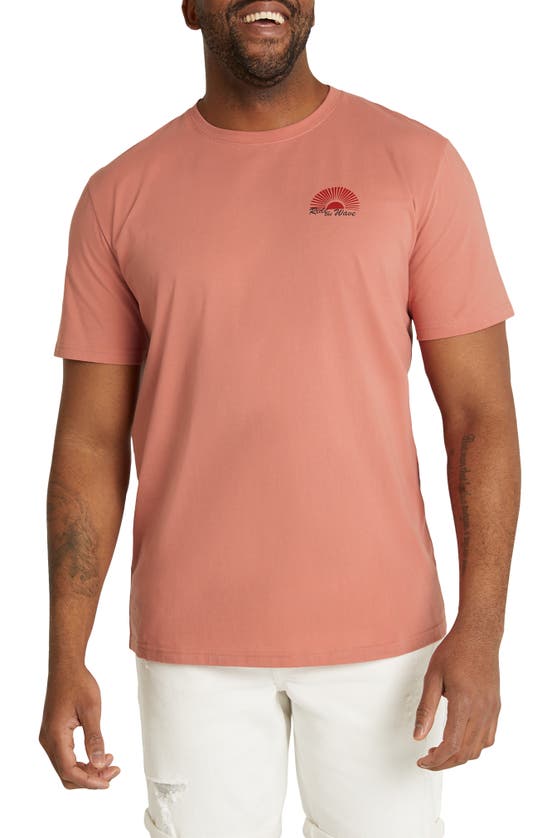 Johnny Bigg Ride The Wave Graphic T-shirt In Coral
