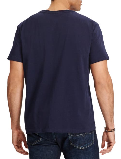 Polo Ralph Lauren Men's Big & Tall Classic Fit V-neck T-shirt In Ink
