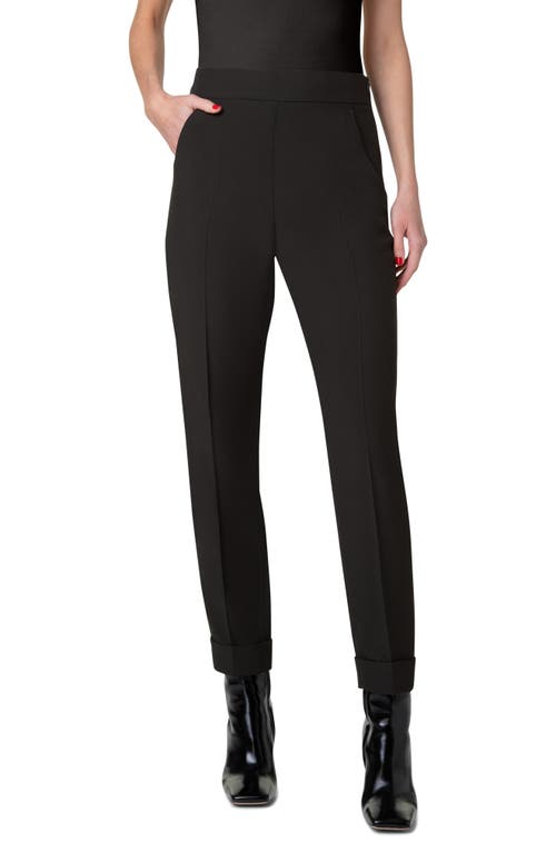 Shop Akris Chris Cuffed Crepe Pants In Kale Green