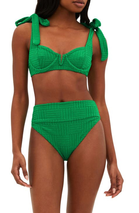 Green Bikini Teens Swimsuits, Clothing