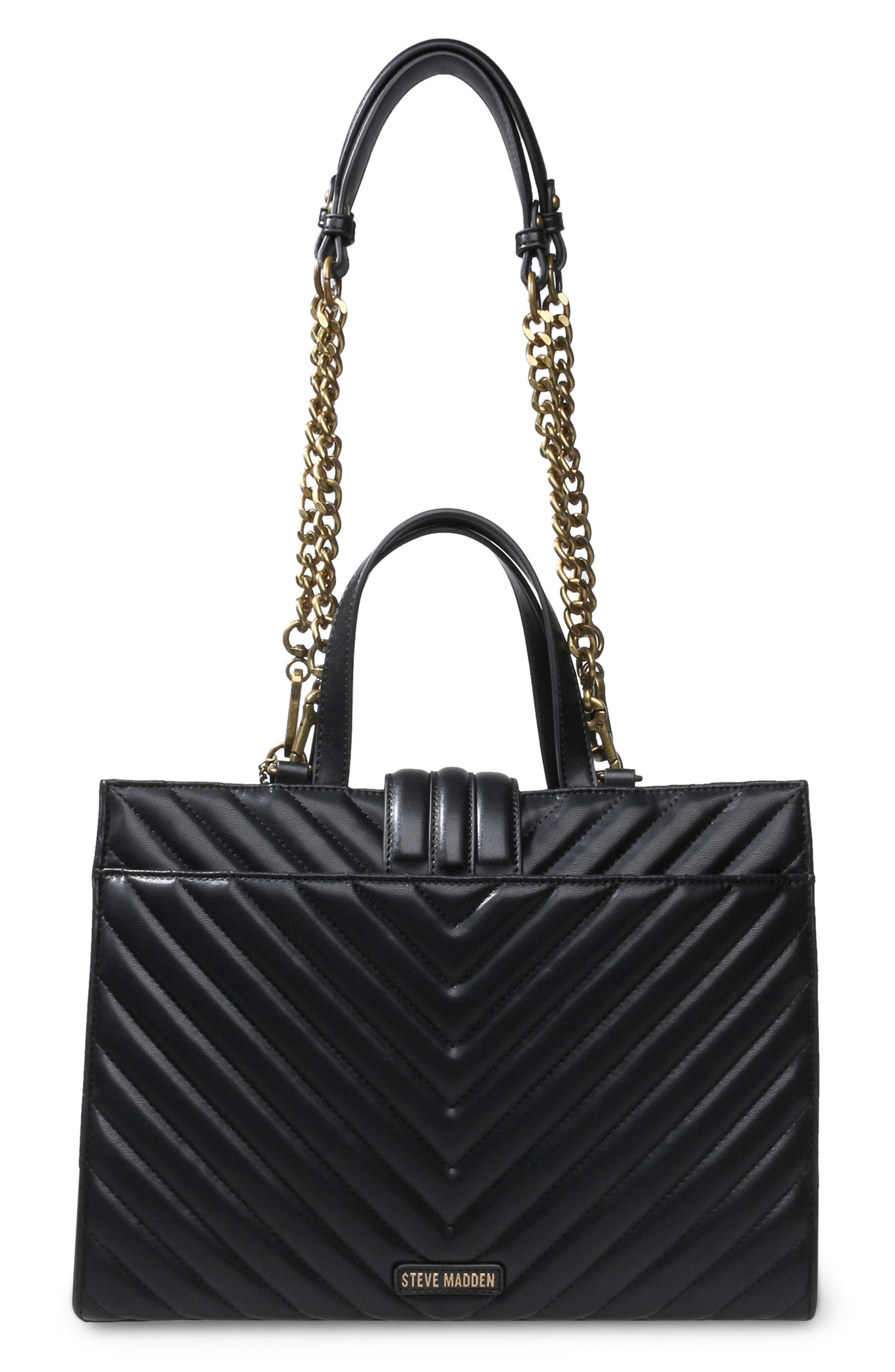 Black Color Women's Crossbody Chain Quilted Bag