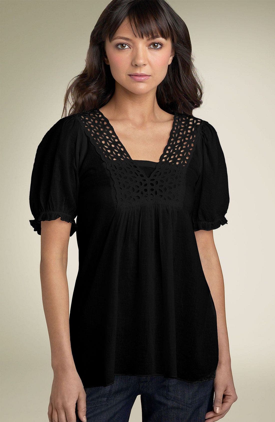 Matty M Crochet Trim Top Nordstrom