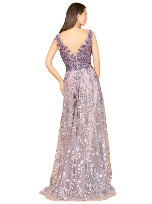 Shop Lara New York Ombre Lace Ballgown In Purple