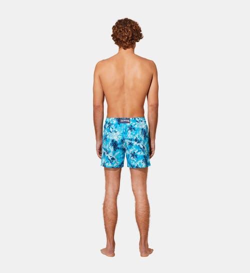 VILEBREQUIN STARLETTES & TURTLES TIE & DYE STRETCH SWIM TRUNKS 