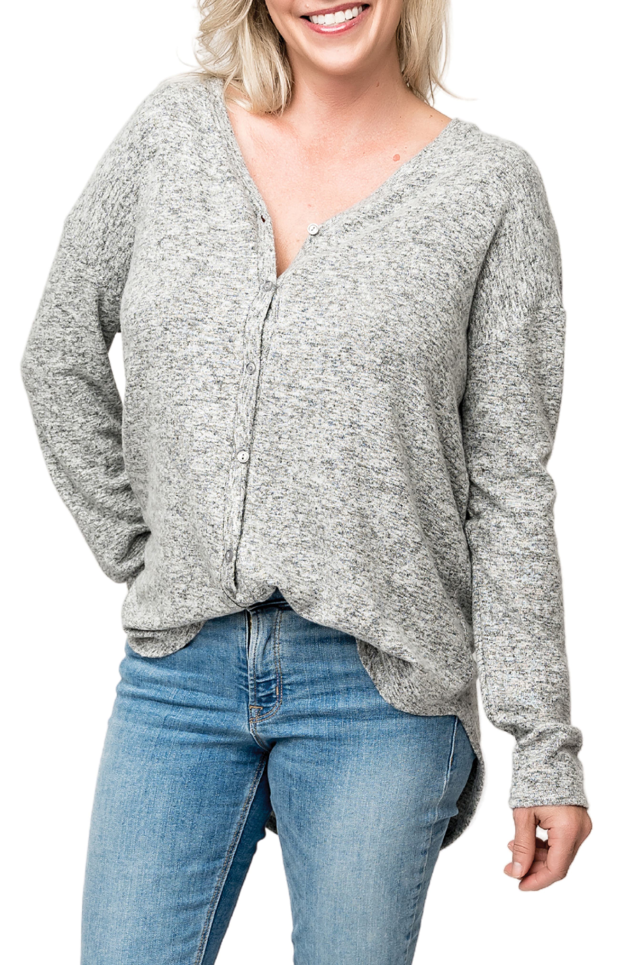 womens grey sweater