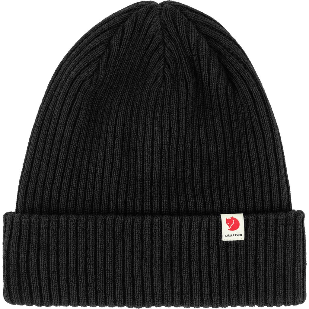 Fjall Raven Fjällräven Ribbed Performance Beanie In Black