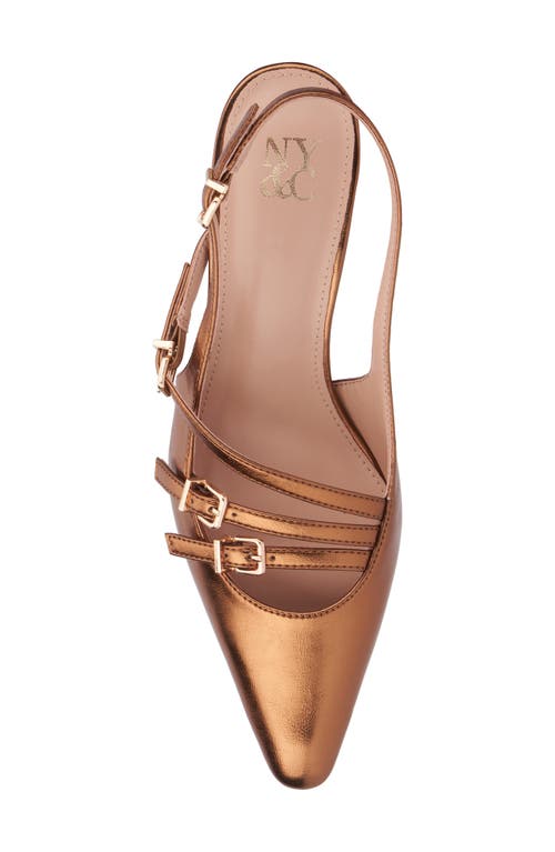 New York And Company Imari Slingback Pump In Bronze