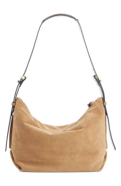 Shop Isabel Marant Leyden Suede Hobo Bag In Sand