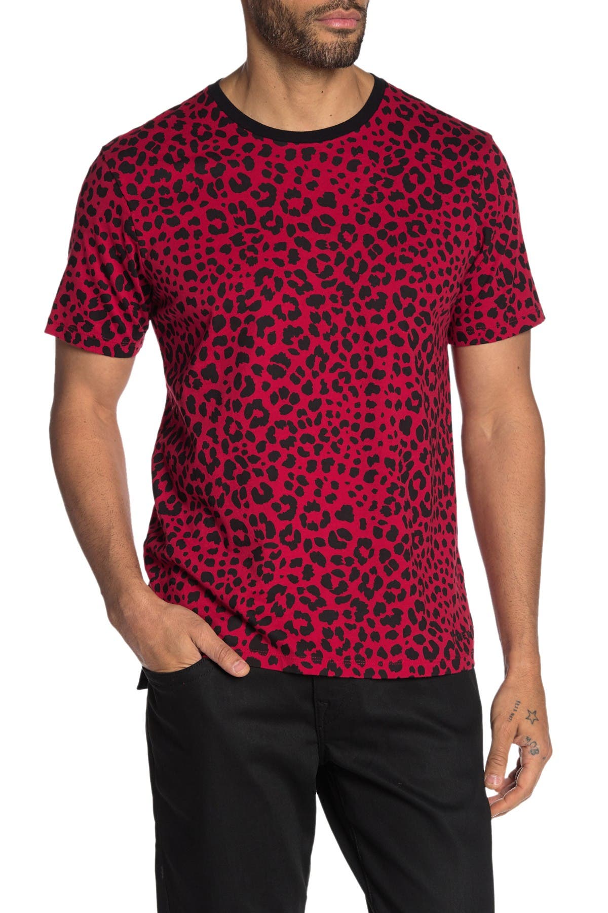 red cheetah shirt