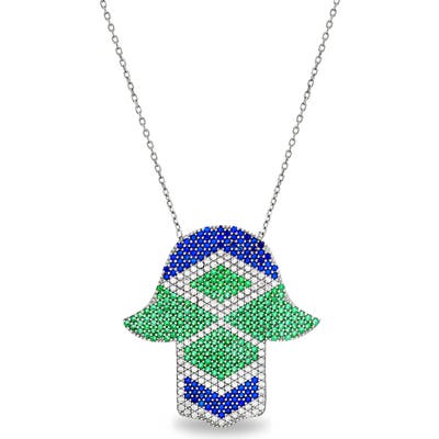 Lesa Michele Hamsa Pendant Necklace