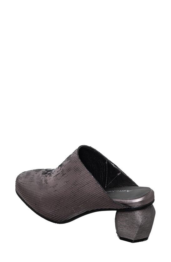 Antelope Peni Mule In Pewter Leather