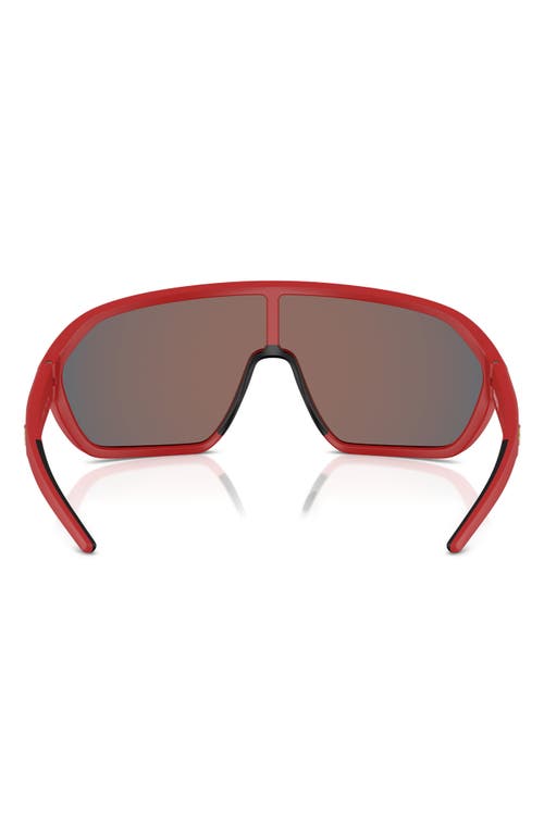 Shop Scuderia Ferrari 42mm Mirrored Pillow Sunglasses In Matte Red