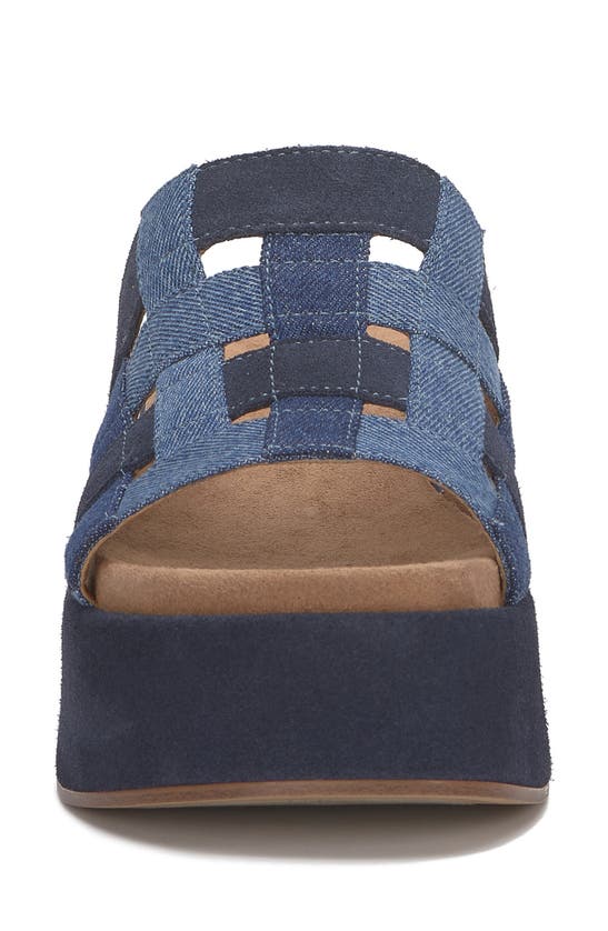 Shop Lucky Brand Ulrich Platform Sandal In Medium Dark Denim