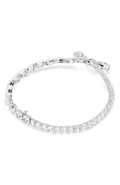 Shop Swarovski Matrix Collar Necklace In Silver/white