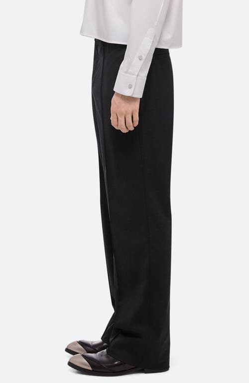 Shop Helmut Lang Relaxed Virgin Wool Trousers In Black