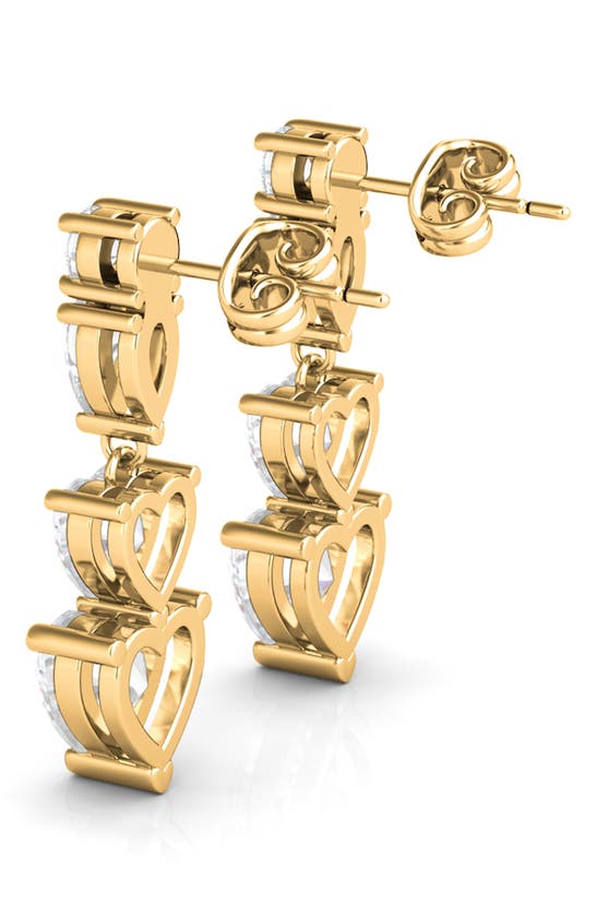 HAUTECARAT HAUTECARAT LAB CREATED DIAMOND HEART DROP EARRINGS