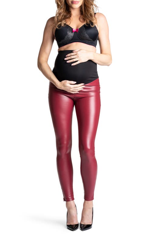 Popstar Mamacita Maternity Leggings in Red