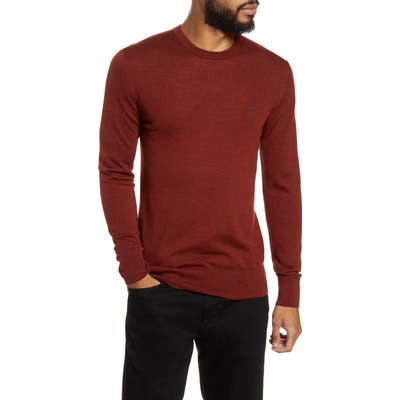 Allsaints Mode Slim Fit Merino Wool Sweater, Red