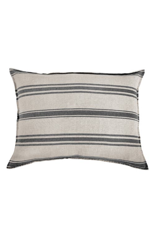 Pom Pom At Home Jackson Linen Sham In Flax/midnight