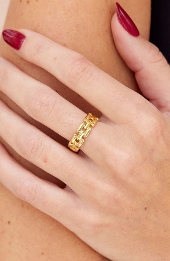Savvy Cie Jewels Link Band Ring In Yellow