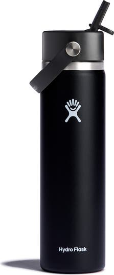 24-Ounce Wide Mouth Water Bottle with Straw Lid