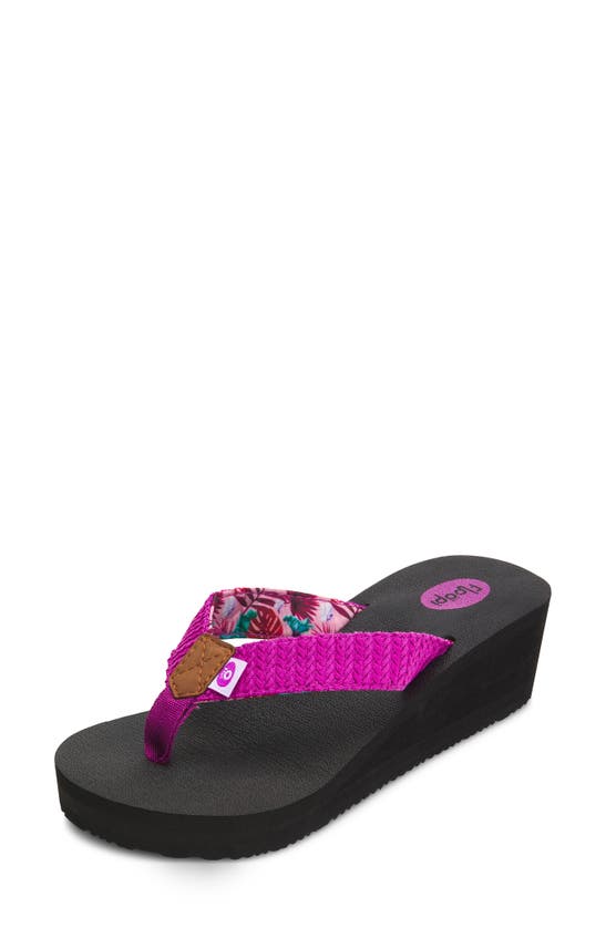 Floopi Comfort Sponge Wedge Sandal In Purple