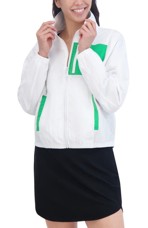 Shop Sage Collective Sage Collective Colorblock Rainmaker Woven Jacket In White