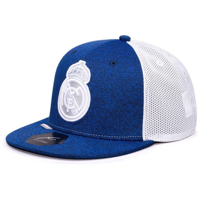 Fan Ink Fi Collection Heathered Navy Real Madrid Dribbling Snapback Hat In Navy