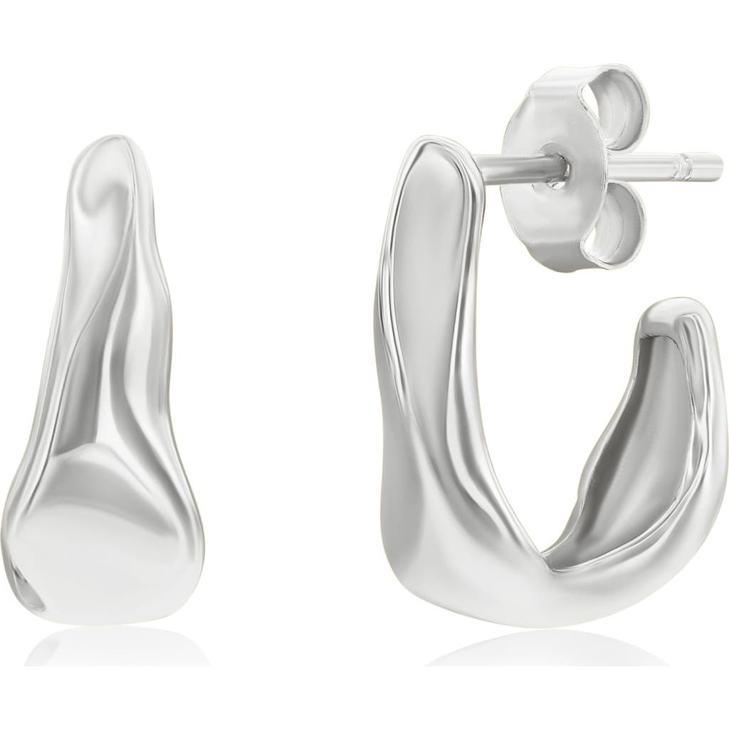 Simona Irregular Shaped Earrings In Silver