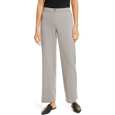 Eileen Fisher Straight Leg Ankle Pants, Grey