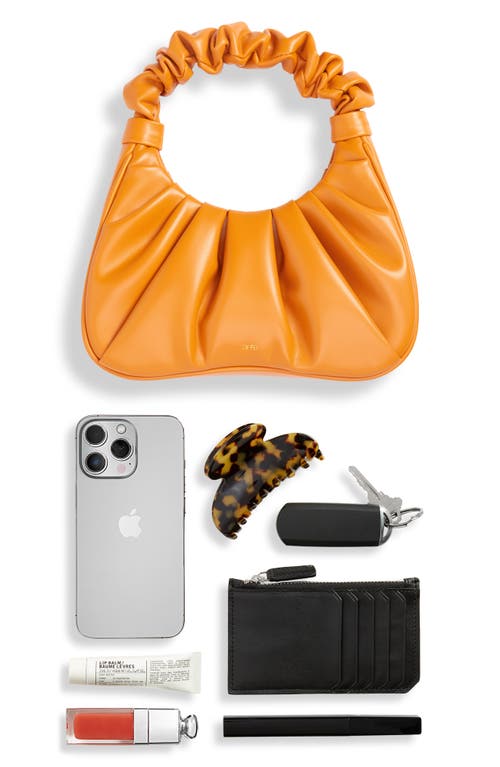 Jw Pei Gabbi Ruched Faux Leather Hobo In Orange