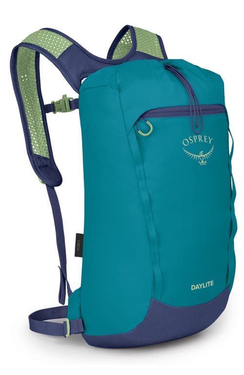 Shop Osprey Daylite Cinch 15-liter Backpack In Blue Spikemoss/alkaline